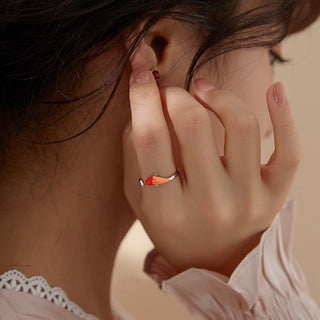 Buddha Gift Koi Fish Copper Balance Luck Adjustable Ring