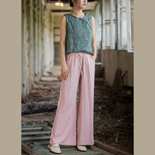 Buddha Gift Plain Wide Leg Pants Dance Women's Yoga Pants With Pockets