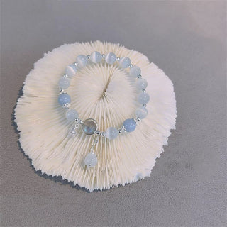 Buddha Gift Cat's Eye Moonstone Butterfly Star Charm Support Bracelet