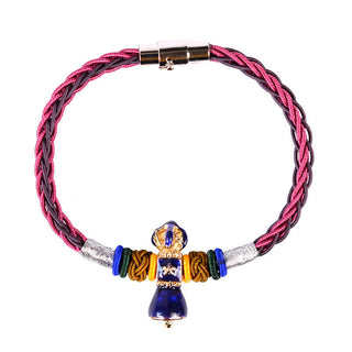 Buddha Gift Tibetan Handmade Dorje Vajra Strength Eight Threads String Bracelet