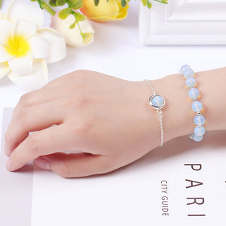 Buddha Gift Sun Stone Strawberry Quartz Crystal Positive Bracelet