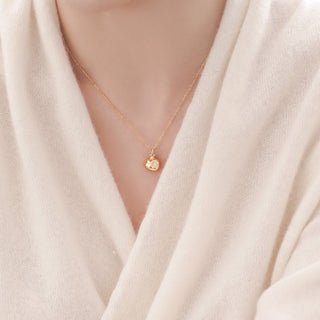 Buddha Gift 925 Sterling Silver 18k Gold Plated Pomegranate Garnet Crystal Passion Charm Necklace Pendant