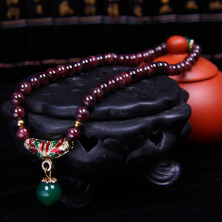 Buddha Gift Natural Garnet Blessing Bracelet