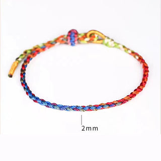 Buddha Gift Handcrafted Luck Colorful Rope Child Adult Bracelet