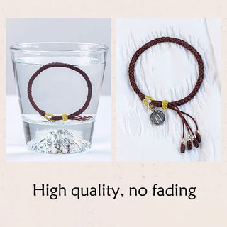 Buddha Gift Handmade 925 Sterling Silver Five Directions Gods of Wealth Luck Protection String Braid Bracelet