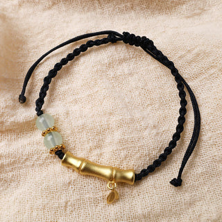 Buddha Gift Bamboo Design Luck Strength Braided Bracelet