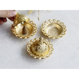 Buddha Gift Tibetan Gold Mini Meditation Incense Burner