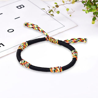 Buddha Gift Tibetan Handmade Colorful King Kong Knot Lucky Protection Braid String Bracelet