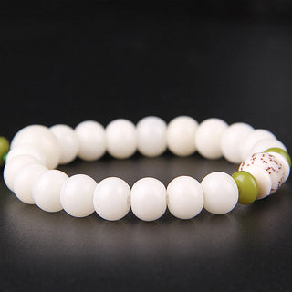 Buddha Gift Lotus Natural White Bodhi Seed Luck Bracelet