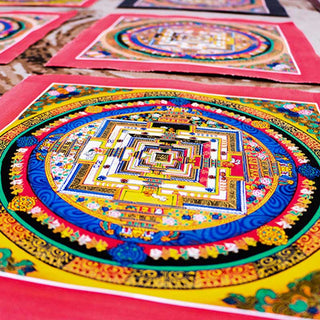 Buddha Gift Tibetan Handmade Thangka Mandala Painting Blind Box Random Color Pattern