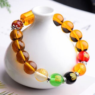 Buddha Gift Natural Citrine Fortune Happiness Bracelet