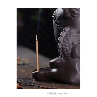 Buddha Gift Dragon Buddha Auspicious Clouds Purple Clay Healing Incense Burner Decoration