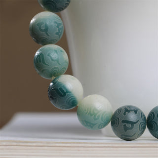 Buddha Gift Bodhi Seed Om Mani Padme Hum Engraved Keep Away Evil Spirits Bracelet