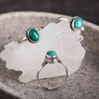 Buddha Gift 925 Sterling Silver Turquoise Wisdom Love Ring