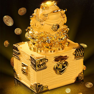 Buddha Gift Feng Shui Money Frog Statue Luck Wealth Decoration