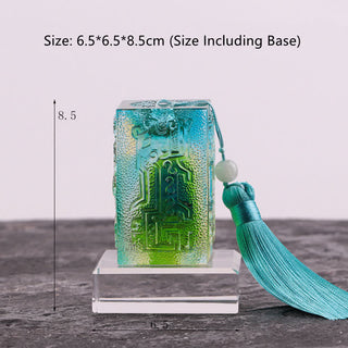 Buddha Gift Feng Shui Handmade Liuli Crystal Art Piece Home Office Decoration