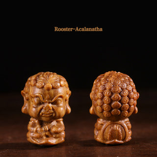 Buddha Gift Chinese Zodiac Natal Buddha Green Sandalwood Lotus Engraved Positive Home Decoration