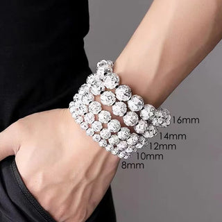 Buddha Gift Tibetan Om Mani Padme Hum Carved Alloy Beads Amulet Bracelet