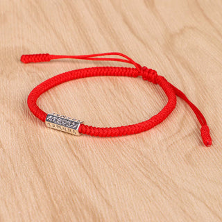 Buddha Gift Om Mani Padme Hum Luck Protection Red String Bracelet