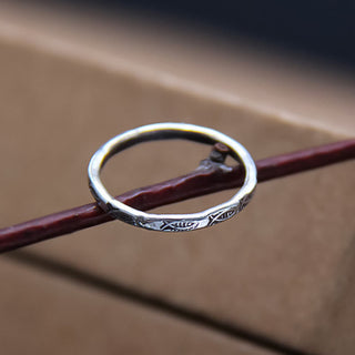 Buddha Gift 925 Sterling Silver Luck Koi Fish Wealth Ring