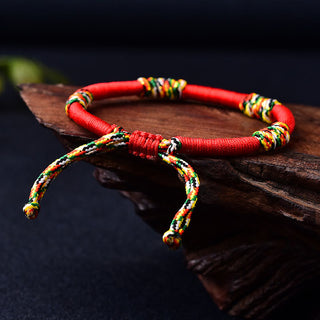 Buddha Gift Tibetan Handmade Colorful King Kong Knot Lucky Protection Braid String Bracelet