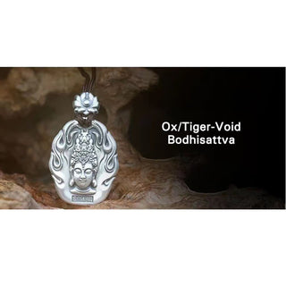 Buddha Gift Chinese Zodiac Natal Buddha Om Mani Padme Hum Lotus Compassion Necklace Pendant