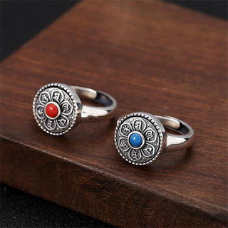 Buddha Gift Tibetan Om Mani Padme Hum Peace Rotatable Ring