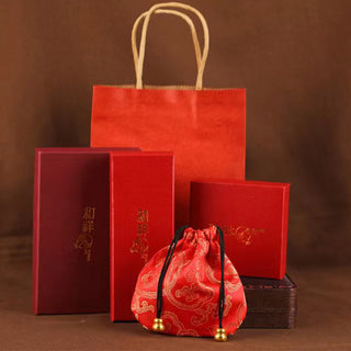 Buddha Gift Natural Cinnabar Dragon Blessing Red String Belly Chain