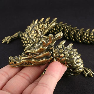 Buddha Gift Brass Copper Dragon Wealth Luck Protection Statue Figurine Home Decoration