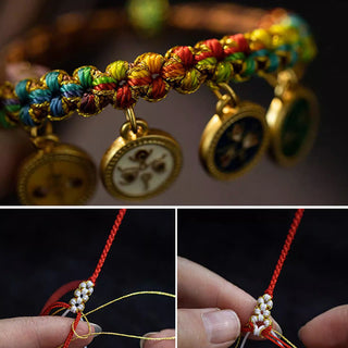 Buddha Gift Tibetan Colorful Rope Five God Of Wealth Luck Braid Bracelet