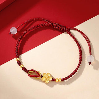 Buddha Gift Handmade 925 Sterling Silver Cherry Blossoms Sakura Chalcedony Luck Bracelet