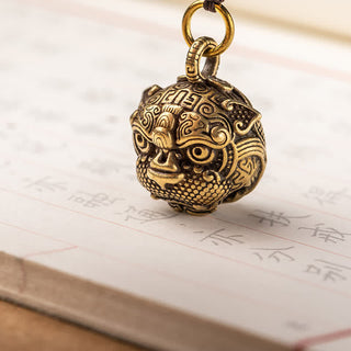 Buddha Gift PiXiu Wealth Copper Key Chain