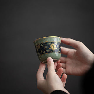 Buddha Gift Butterfly Flower Lotus Koi Fish Plum Blossom Ceramic Teacup Kung Fu Tea Cup 100ml