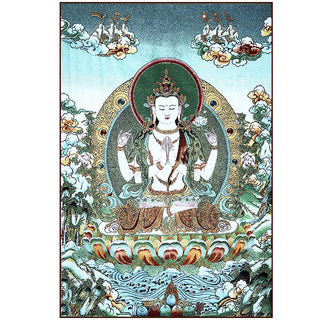 Buddha Gift Tibetan Embroidery White Tara Thangka Tapestry Wall Hanging Wall Art Meditation for Home Decor