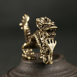 Buddha Gift Year Of The Dragon Mini Brass Dragon Luck Protection Home Decoration