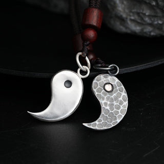 Buddha Gift 990 Sterling Silver Yin Yang Balance Harmony Necklace Pendant