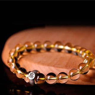 Buddha Gift 925 Sterling Silver Chinese Zodiac Natal Buddha Citrine Protection Bracelet