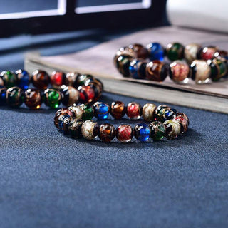 Buddha Gift Colorful Liuli Glass Bead Luck Bracelet