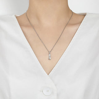 Buddha Gift Chalcedony Bamboo Pattern Harmony Necklace Pendant