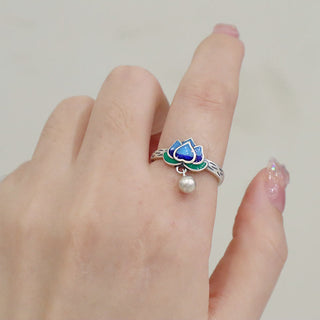 Buddha Gift Lotus Flower Pattern Enlightenment Ring