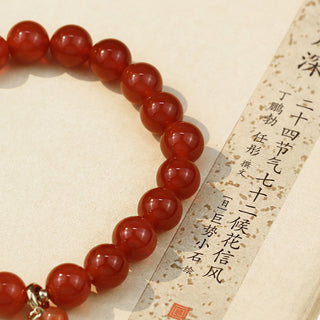 Buddha Gift Natural Red Agate Buddha Success Bracelet