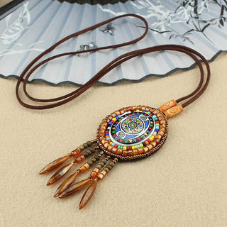 Buddha Gift Mandala Pattern Beads Creativity Necklace Pendant