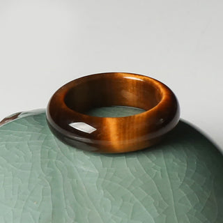 Buddha Gift Tiger Eye Stone Strength Protection Ring