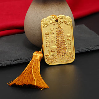 Buddha Gift Feng Shui Auspicious Star Wenchang Pen Pagoda Koi Fish Car Hanging Decoration