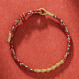 Buddha Gift Handmade Chinese Zodiac Natal Buddha Protection Strength Braided String Bracelet