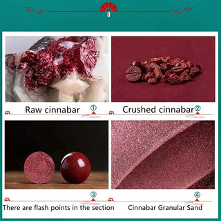 Buddha Gift Cinnabar Fu Character Cherry Blossom Blessing Bracelet