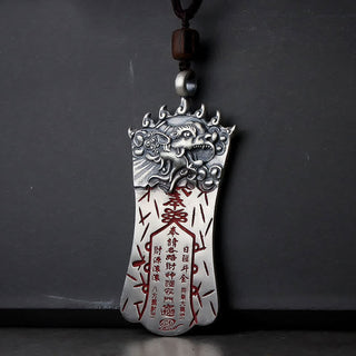 Buddha Gift FengShui Bagua PiXiu Cinnabar Balance Necklace Pendant