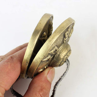 Buddha Gift Tibetan Tingsha Bell Six True Words Dragon Copper Balance Decoration With Bag