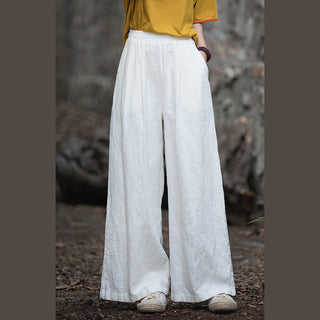 Buddha Gift Retro Wide Leg Pants Casual Women's Yoga Pants With Pockets
