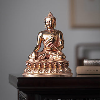 Buddha Gift Gautama Shakyamuni Buddha Figurine Serenity Copper Statue Home Decoration